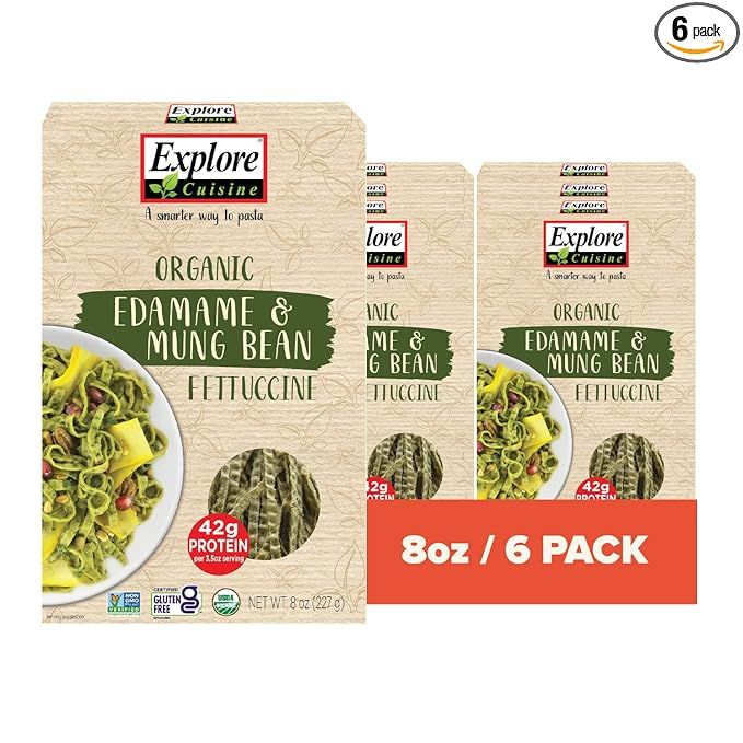 Explore Cuisine Organic Edamame & Mung Bean Fettuccine -Easy-to-Make Pasta - High in Plant-Based ... | Amazon (US)