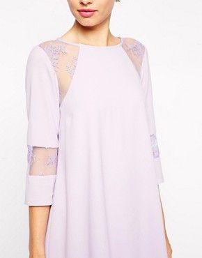 ASOS Swing Dress with Pretty Lace Inserts | ASOS UK