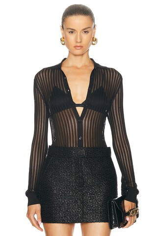 Perforated Rib Shirt | FWRD 