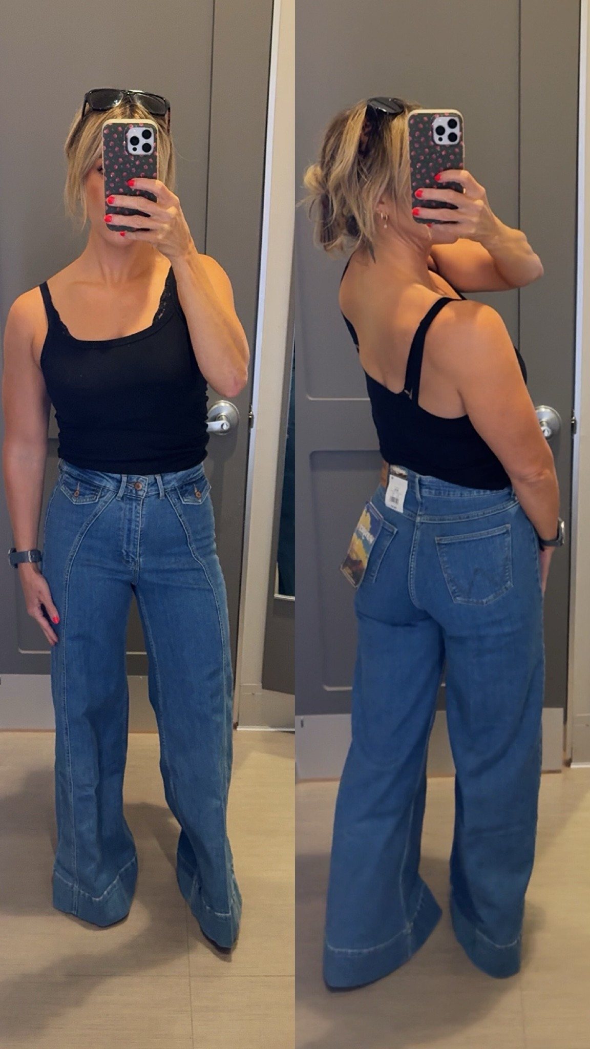 Obsessed with these wrangler jeans from target! They make your legs look so long and lean. They’re so flattering. I am wearing 6X30 I would say that they run true to size.!! I’m 5’7 and not wearing shoes in pic! Super comfy on too - and have stretch!

#LTKootd #LTKSaleAlert #LTKgrwm