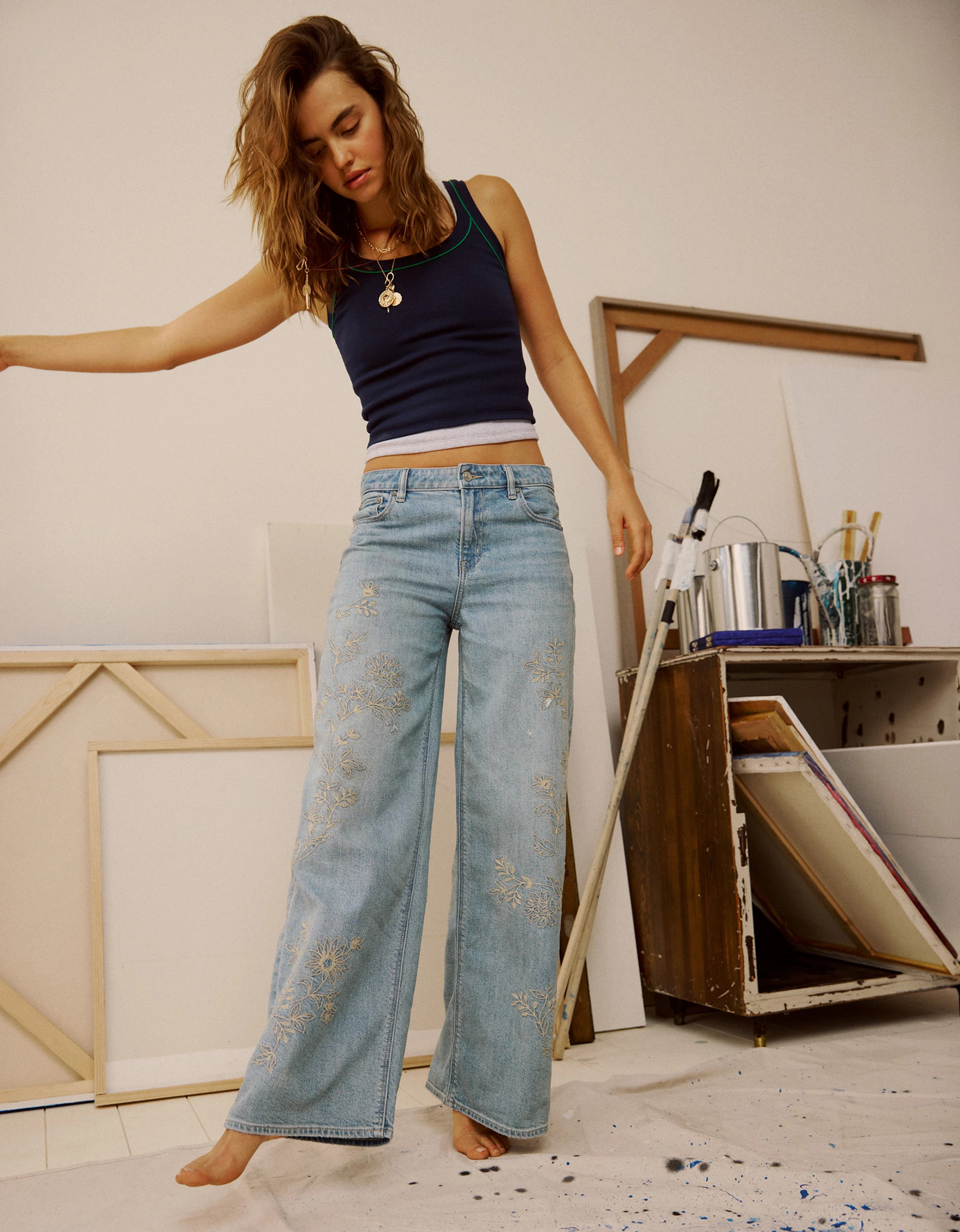 AE Super High-Waisted Baggy Wide-Leg Jean | American Eagle Outfitters (US & CA)