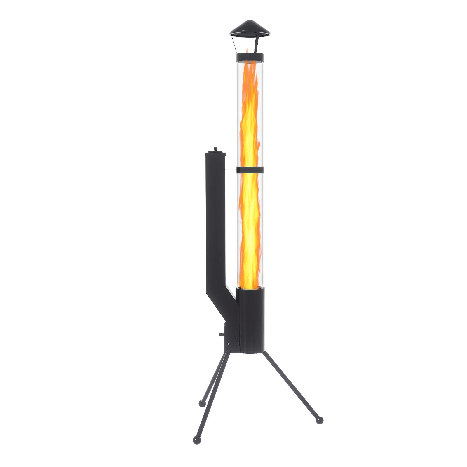 64.4" Outdoor Wood Pellet Patio Heater, Portable Fire Pit with GlasstubeByArlmont & Co. | Wayfair North America