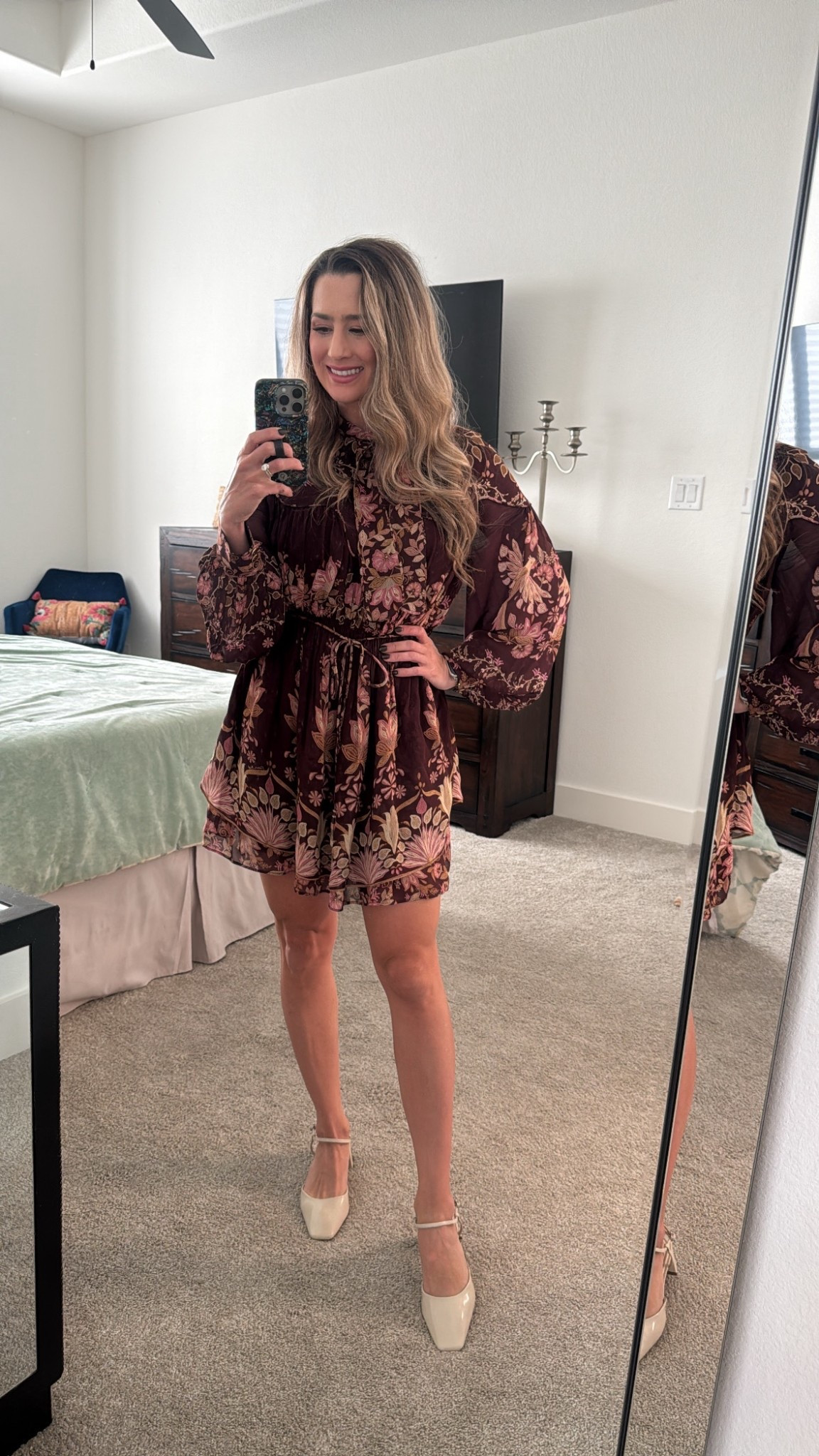 This brown and pink floral Farm Rio dress is so pretty for all the fall holidays! 💕 wearing a size small and it fits true to size. My shoes are Zara from last season but linked similar!

#LTKParties #LTKHoliday #LTKStyleTip