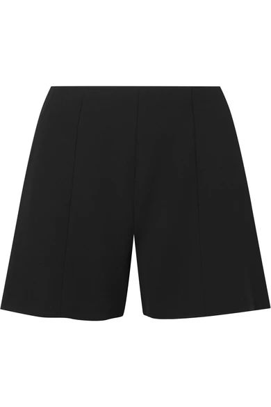 Alice Olivia - Keira Pleated Crepe De Chine Shorts - Black | NET-A-PORTER (US)