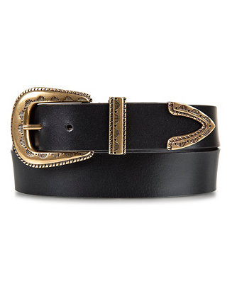 Women's Textured Buckle Set Jean Belt | Macy's