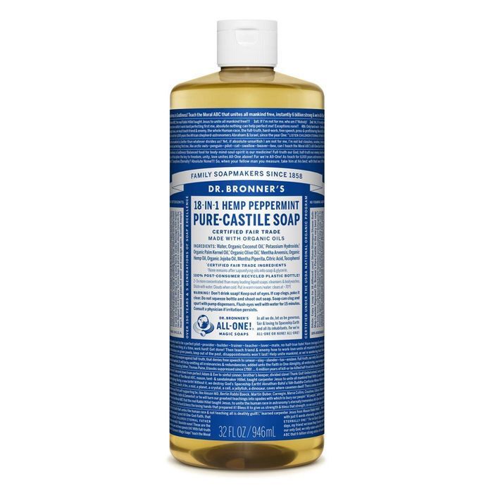 Dr. Bronner's 18-In-1 Hemp Pure-Castile Soap - Peppermint - 32 fl oz | Target