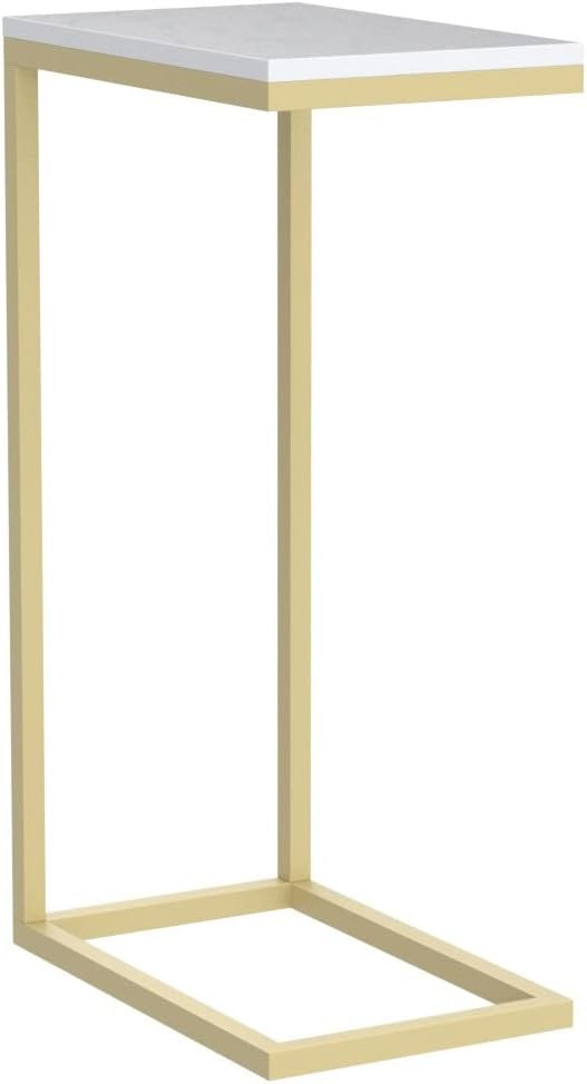 Bryson C Table with Faux Marble Top, Gold 11.5 in x 18 in x 24 in | Amazon (US)