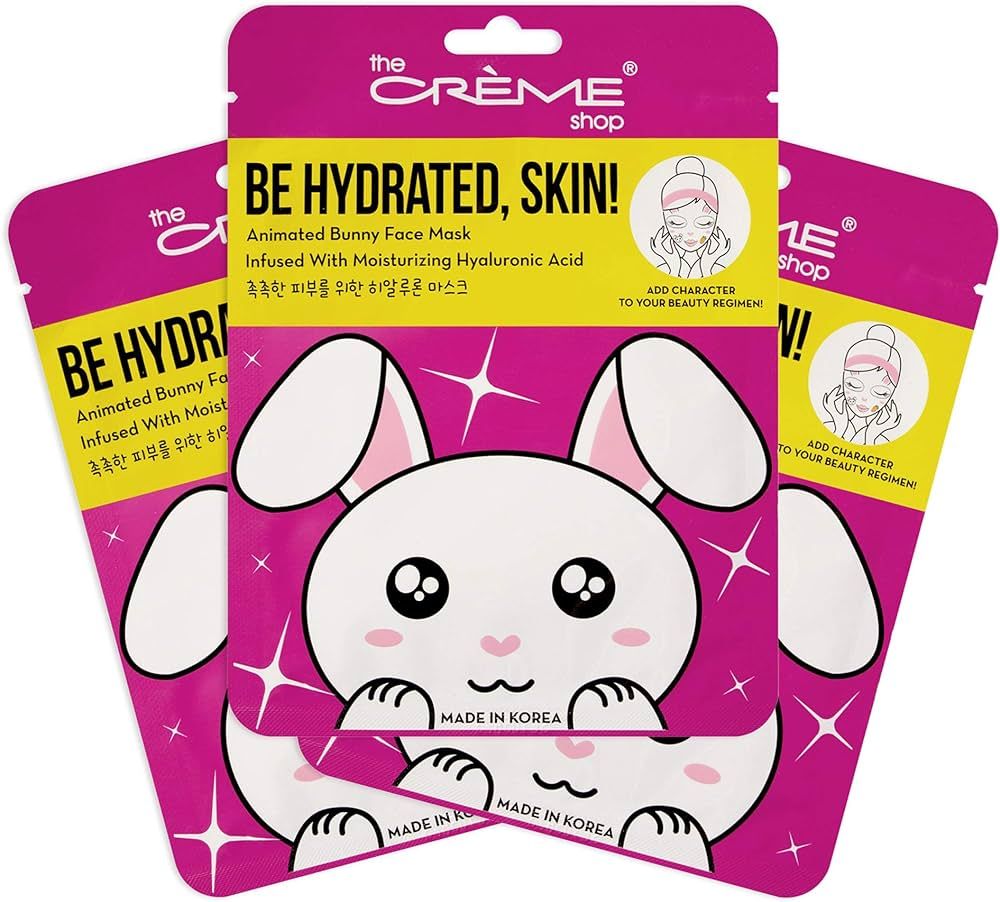 The Creme Shop Animal Sheet Mask, Korean, Hydrating, Collagen, Vitamin C, Anti-Aging - Pack of 3 ... | Amazon (US)