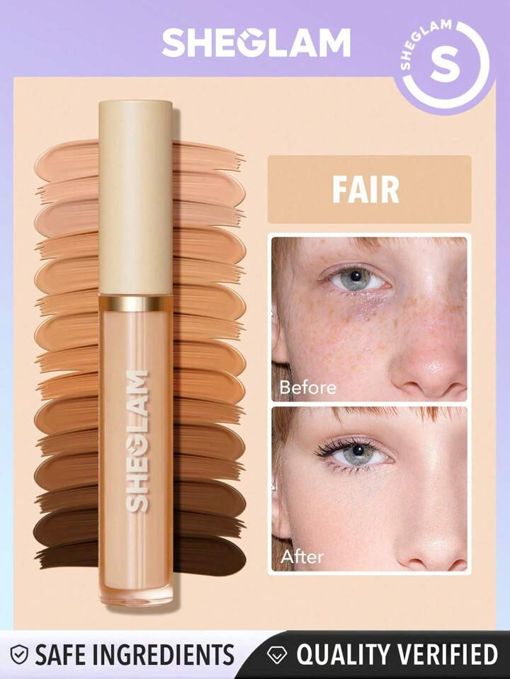 SHEGLAM Like Magic 12Hr Full Coverage Concealer-Fair  Matte Liquid Concealer Long Lasting Brighte... | SHEIN