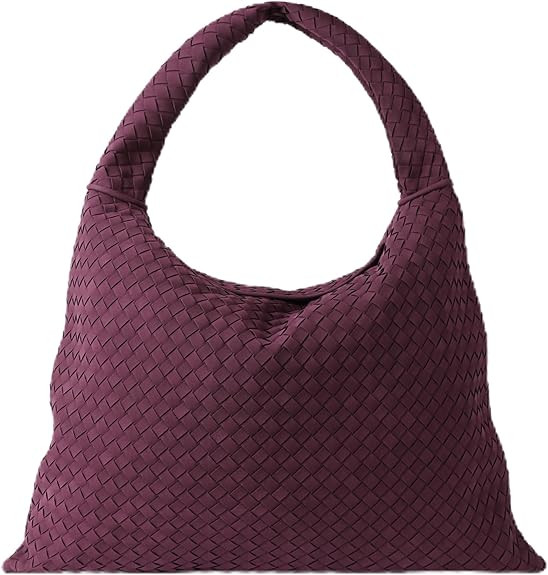Vegan Leather Woven Tote, Vintage Suede Hobo, Suede Woven Purse, Large Leather Shoulder Bag Braid... | Amazon (US)