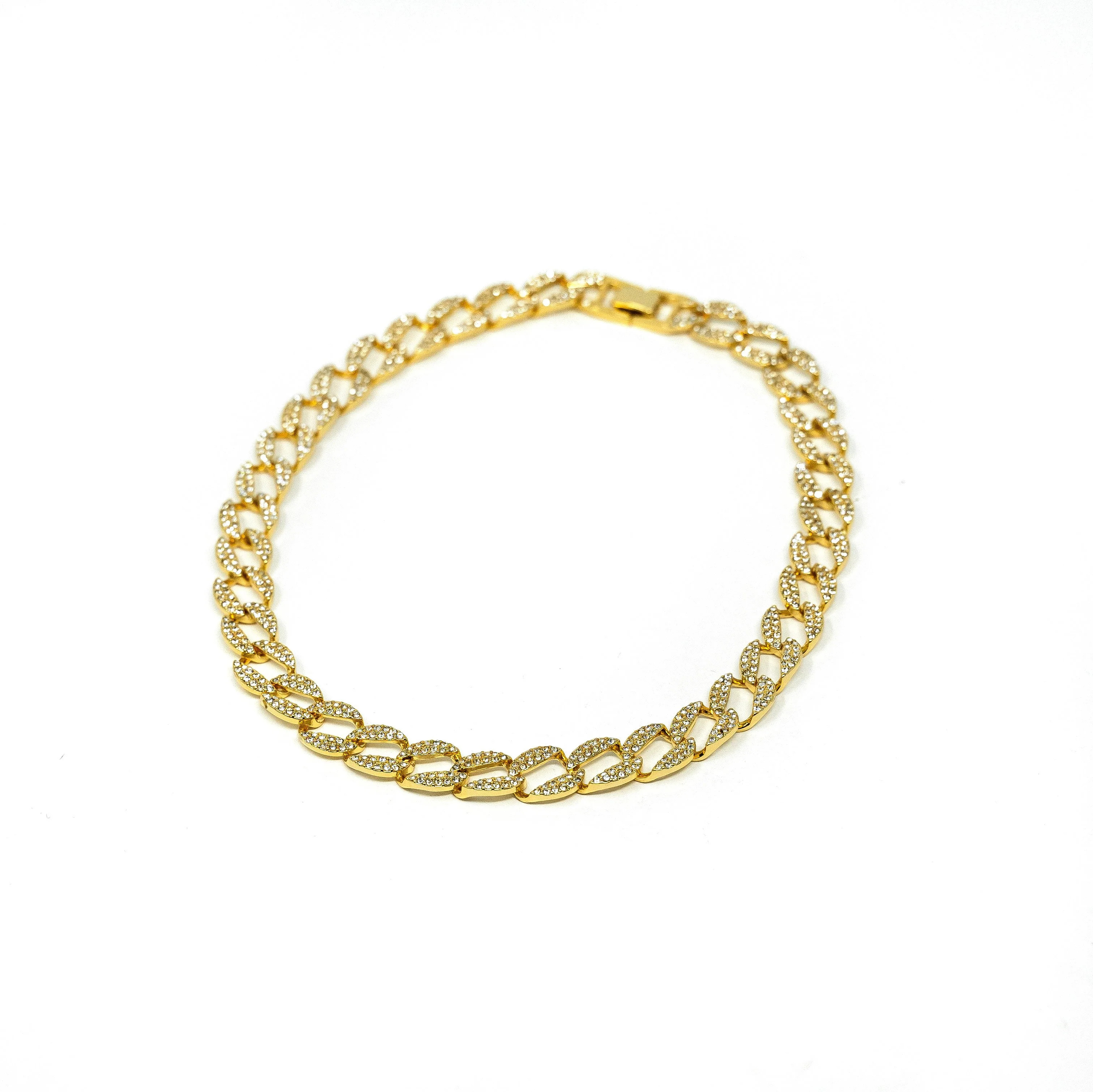 Classic Crystal Cuban Chain Choker | The Sis Kiss
