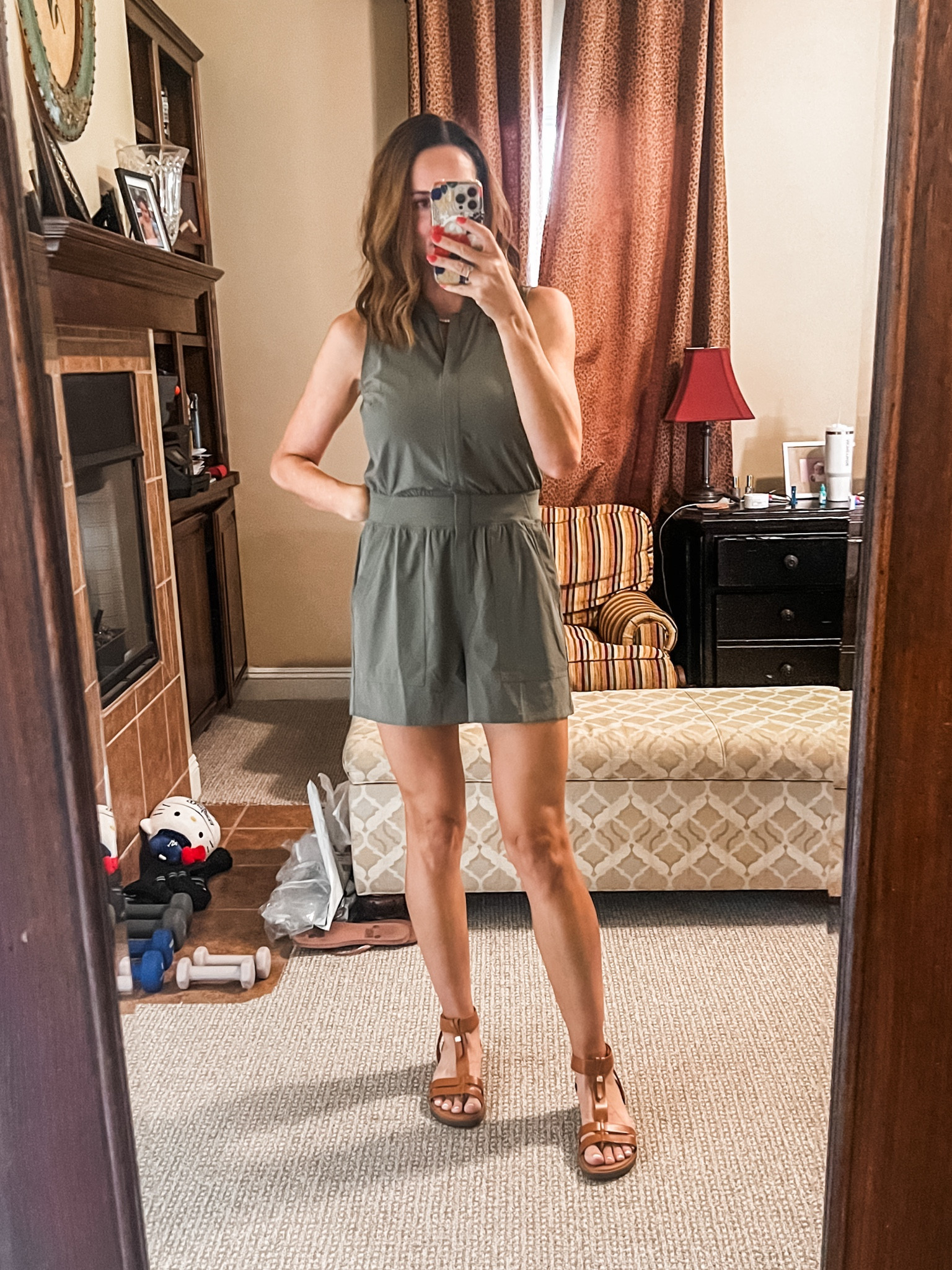 5’9” • Size small • Size 27 
I size down in the romper.  Wearing a 4.

#LTKActive #LTKSummerEdit #LTKOver40