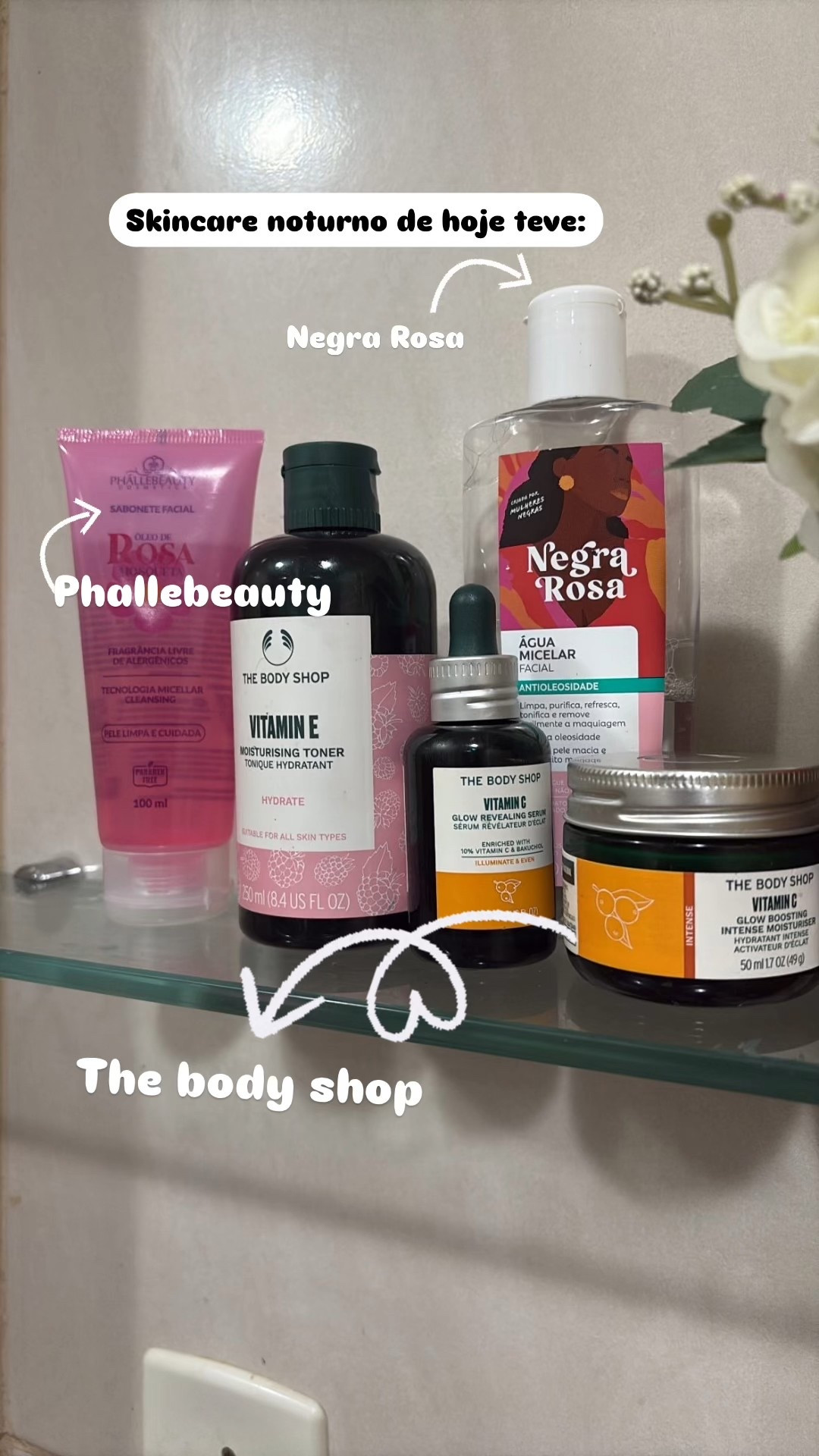 Esses são os produtos que usei no skincare noturno: gel de limpeza da phallebeuty, água micelar de negra Rosa, tônico Serum se vitamina C e hidratante de vitamina c da The Body Shop 🥰🥰🥰🥰🥰🥰

#LTKbrasil #LTKbeleza
