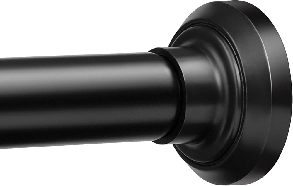 ENJOYBASICS Matte Black Shower Curtain Rod 30 to 76 Inches, 1 Inch Stainless Steel Adjustable Spr... | Amazon (US)