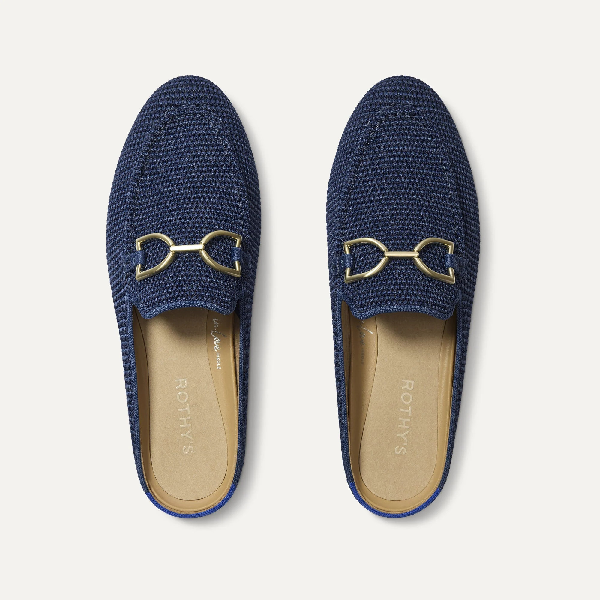 The Double Bit Loafer Mule - Blue Raffia-Knit | Rothy's