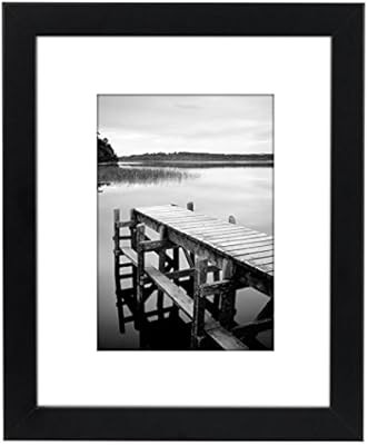 Americanflat 8x10 Black Picture Frame | Displays 5x7 photos with Mat and 8x10 Without Mat. Shatte... | Amazon (US)
