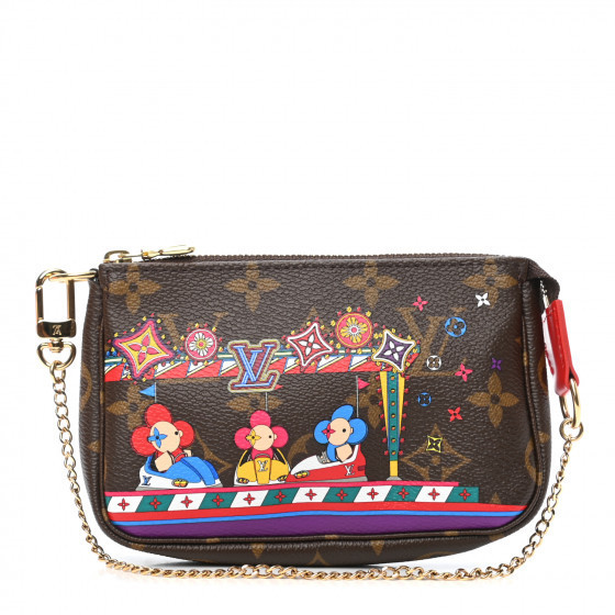 LOUIS VUITTON Monogram 2020 Christmas Animation Bumper Cars Mini Pochette Accessories Coquelicot | Fashionphile