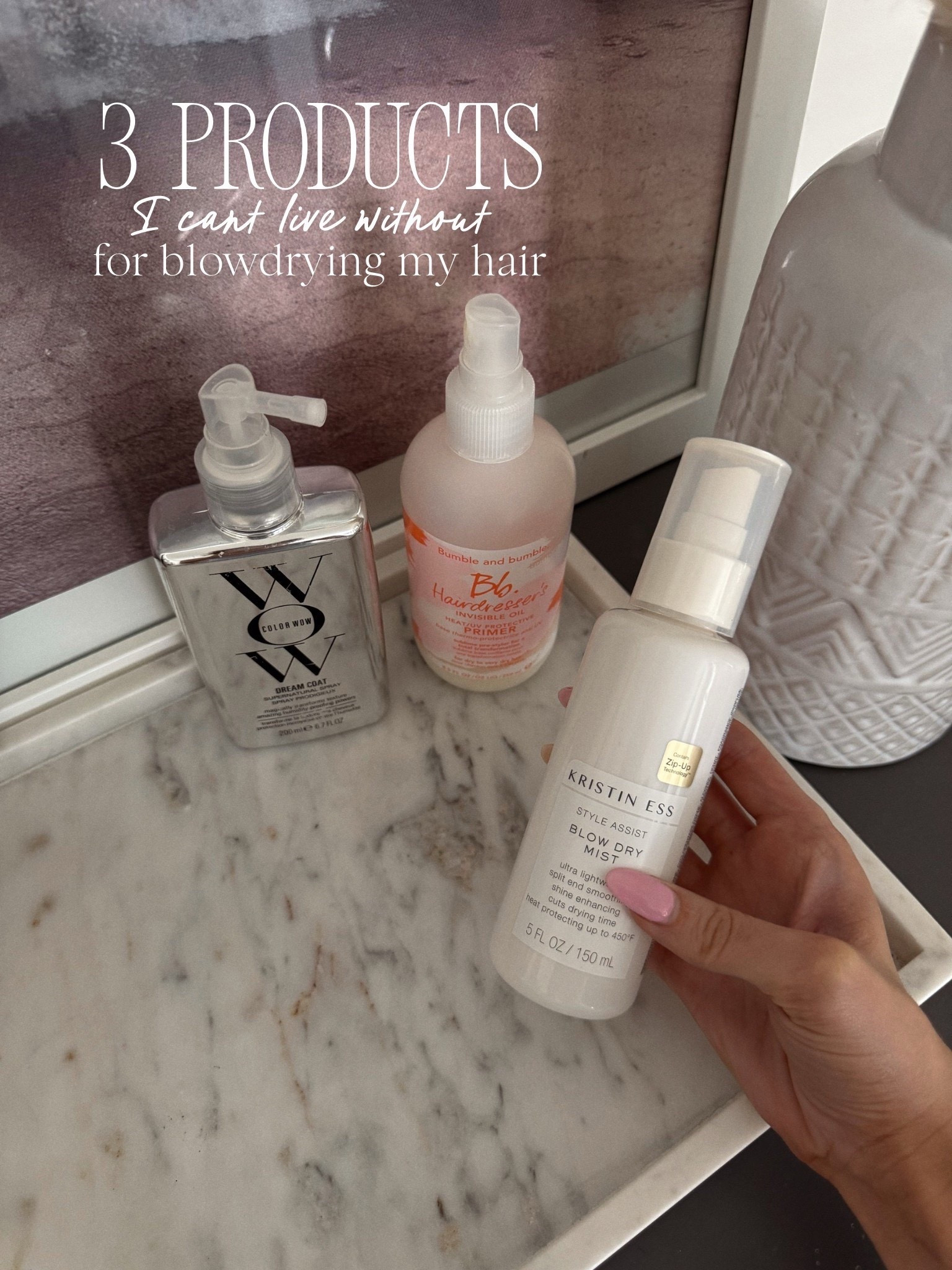 3 products I can’t live without for blow drying my hair! My hair type is coarse, naturally curly, thick and frizzy plus I have two rows of extensions so I can guarantee that these help tame smooth, minimize for and hydrate hair

#LTKBeauty #LTKFindsUnder50 #LTKFindsUnder100