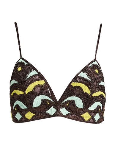 Pucci Woman Top Dark brown Size 6 Viscose, Cotton, Polyester, Nylon | YOOX (US)