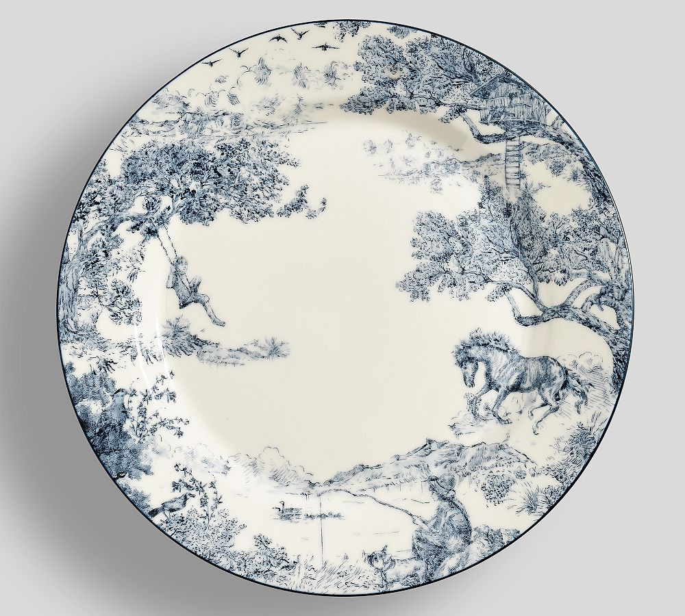 Brandon Maxwell Groveland Toile Dinner Plates - Set of 4 | Pottery Barn (US)