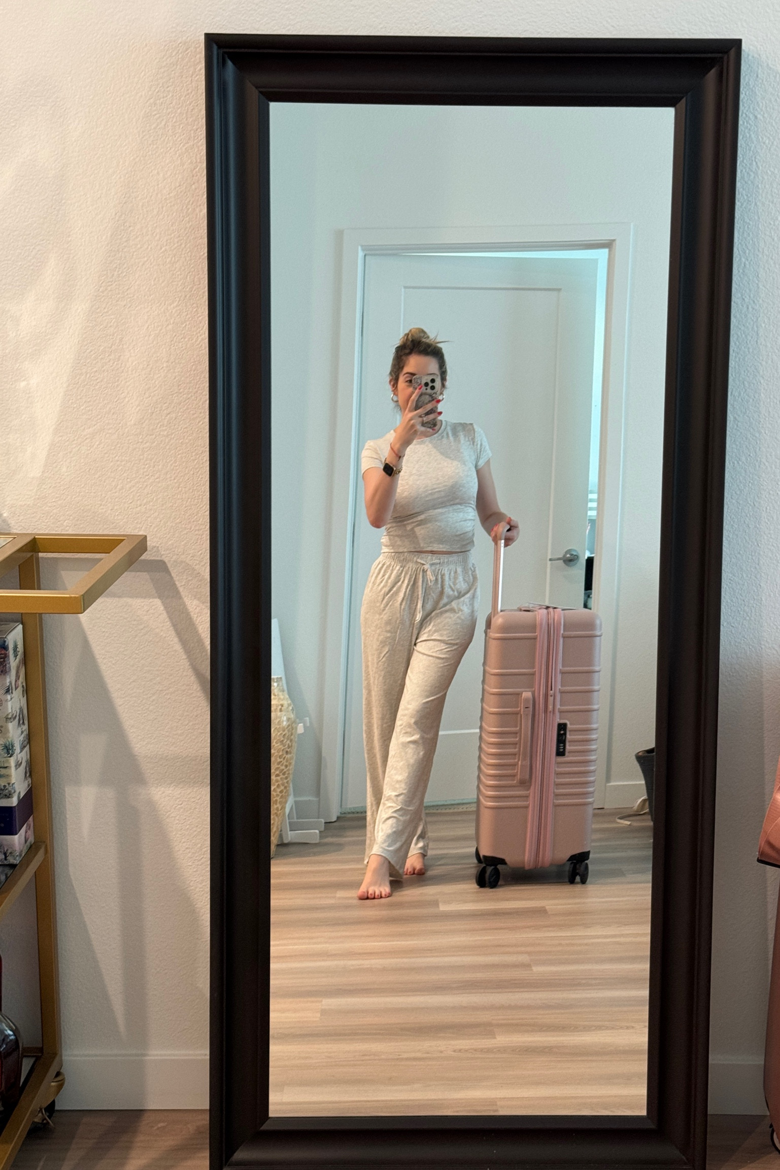 Whether you’re working from home or headed to your next flight, this is the comfiest outfit to wear. 

Bonus: it has pockets! (Which is a travel outfit must)

P.S. I do recommend hang drying the pants.

Also pictured - Beis Large Check-In Roller. 🥰

#workfromhome #travelwear #traveloutfit

#LTKWorkwear #LTKFindsUnder50 #LTKTravel