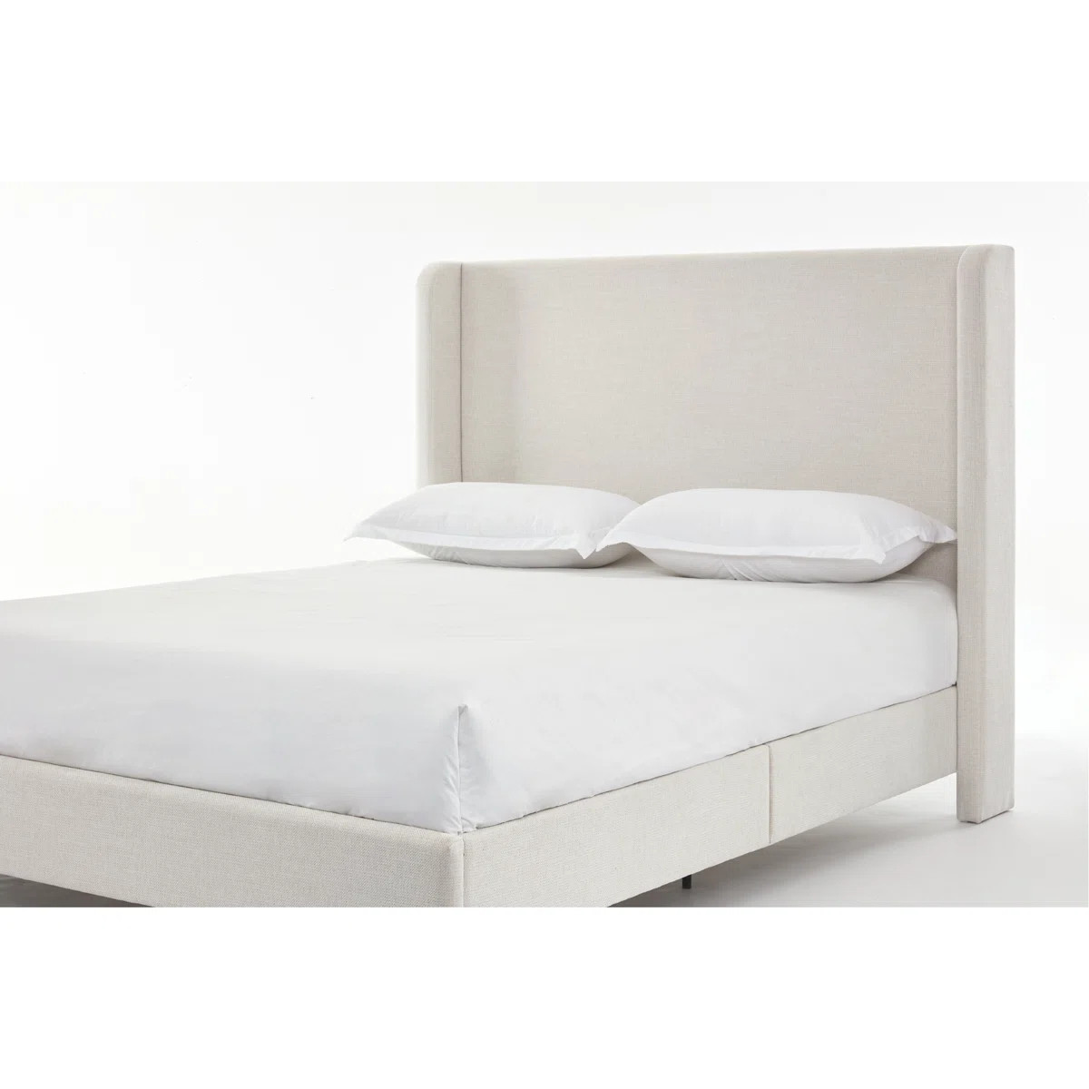 Mozter Upholstered Wingback Bed No Box Spring Needed | Wayfair North America