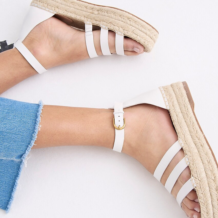 Leather gladiator espadrille sandals | J. Crew US