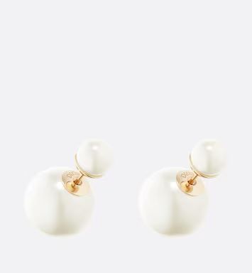 Dior Tribales Earrings Gold-Finish Metal and White Resin Pearls | DIOR | Dior Beauty (US)
