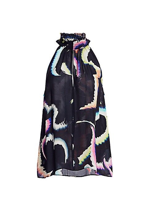 A.L.C. Women's Minelli Brushstroke Print Top - Midnight Multi - Size 10 | Saks Fifth Avenue