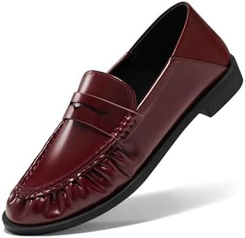 Coutgo Penny Loafers for Women Comfortable Slip on Shoes Collapsible Heel Closed Toe Dressy Casua... | Amazon (US)