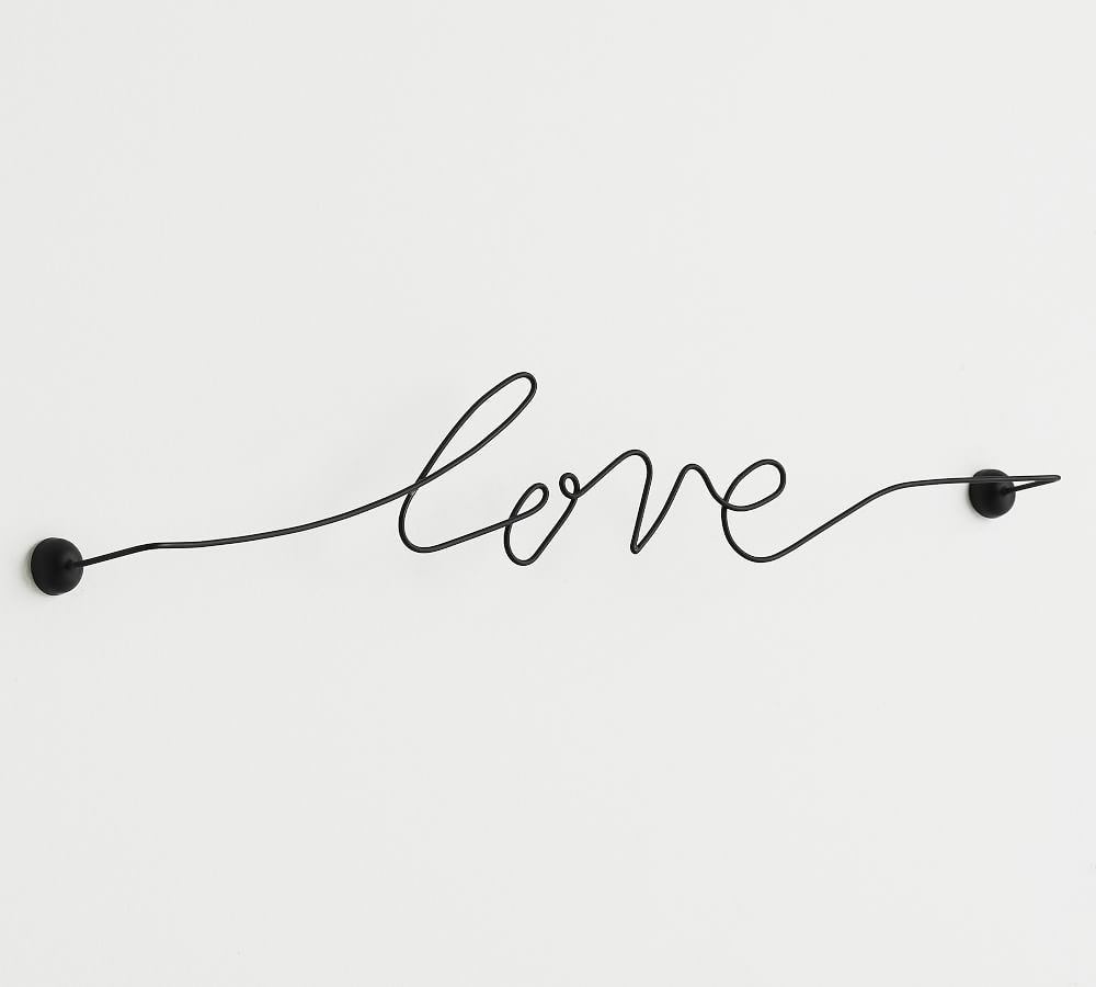 Bronze Script Wall Art - Love | Pottery Barn (US)