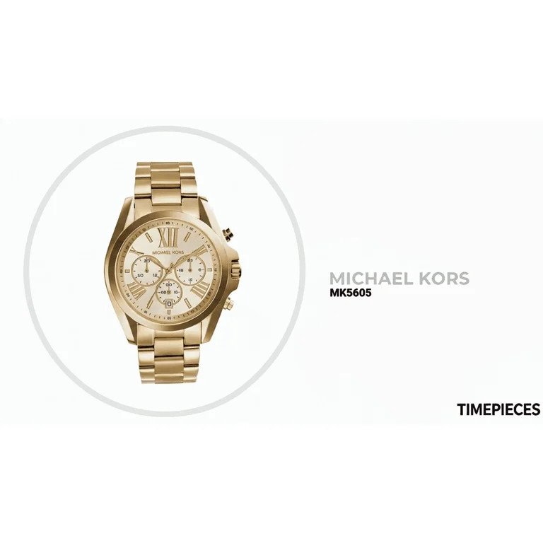 Michael Kors MK5605 Bradshaw Round Adult Metal Male Watch | Walmart (US)