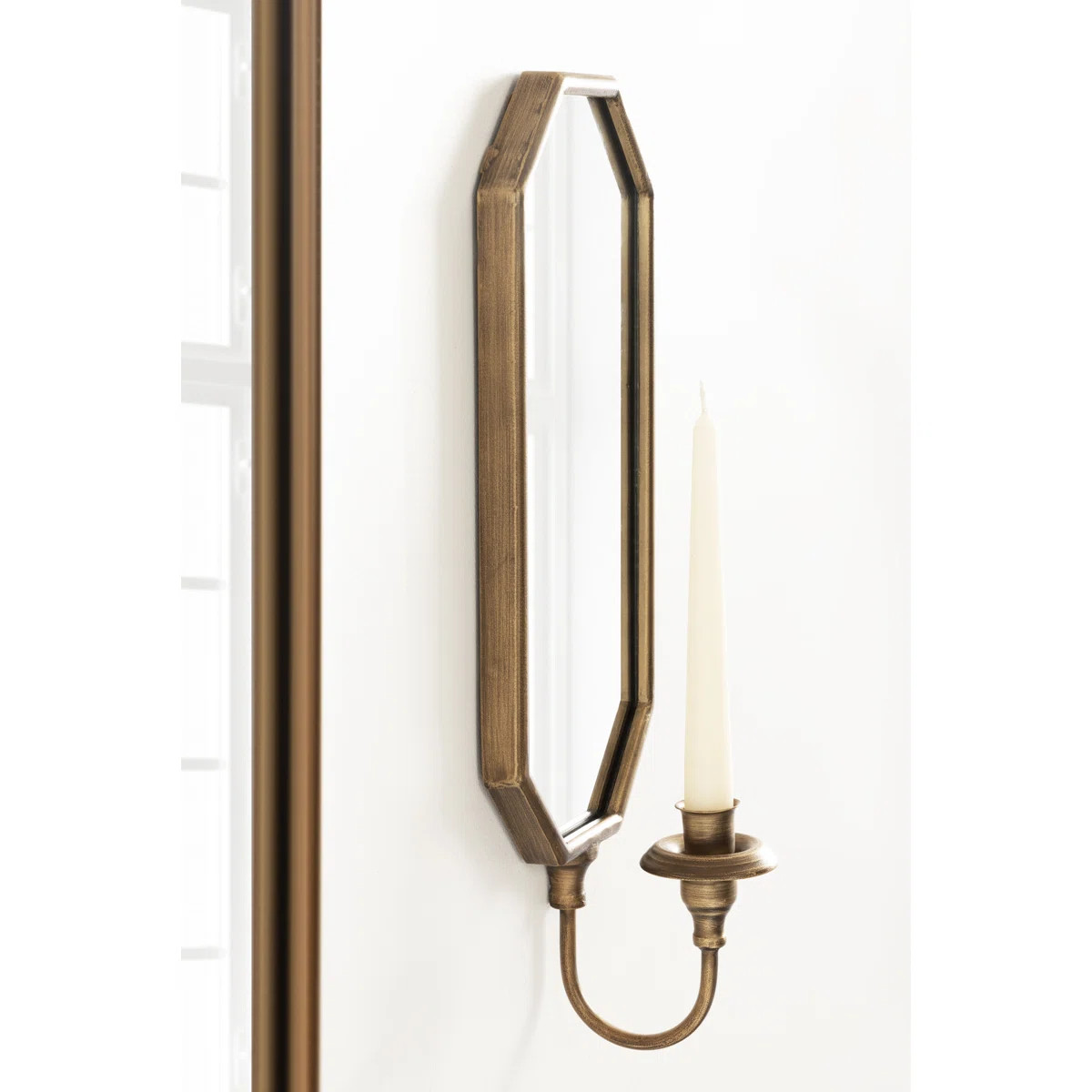 Mirrored Wall Sconce Candle Stick Holder | Wayfair North America