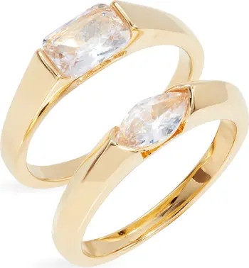 Set of 2 Cubic Zirconia Rings | Nordstrom