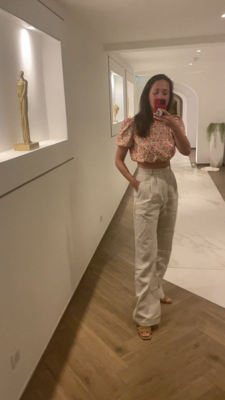 Reformation Linen Pants and crop top for honeymoon night out 

#LTKtravel #LTKwedding #LTKeurope