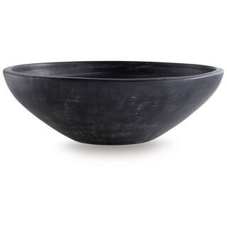 Signature DESIGN BY ASHLEY Meadie Black Round Terra Cotta 16 in. W Decorative Bowls A2000792 - Th... | The Home Depot