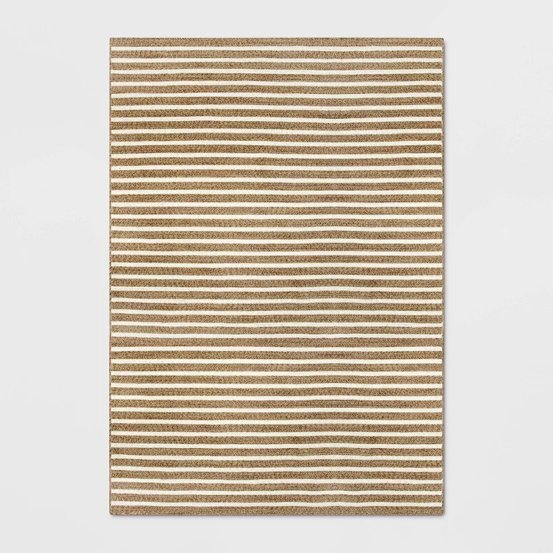 Outdoor Rug Stripe Tan - Threshold™ | Target
