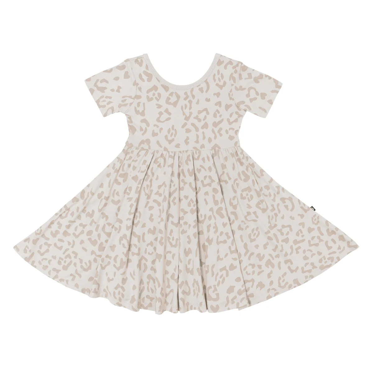 Twirl Dress in Oat Leopard | Kyte BABY