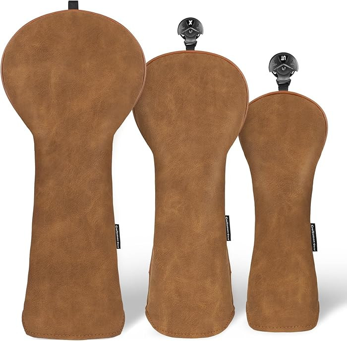 Craftsman Golf 3pcs or 1pc Rustic Vintage Brown Matte Soft Thick Classy Golf Headcover Head Cover... | Amazon (US)