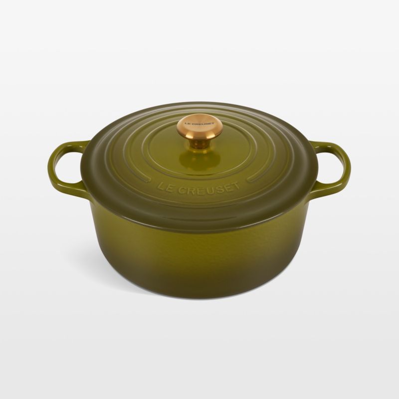 Le Creuset Olive 5.5-Qt. Signature Round Dutch Oven + Reviews | Crate & Barrel | Crate & Barrel