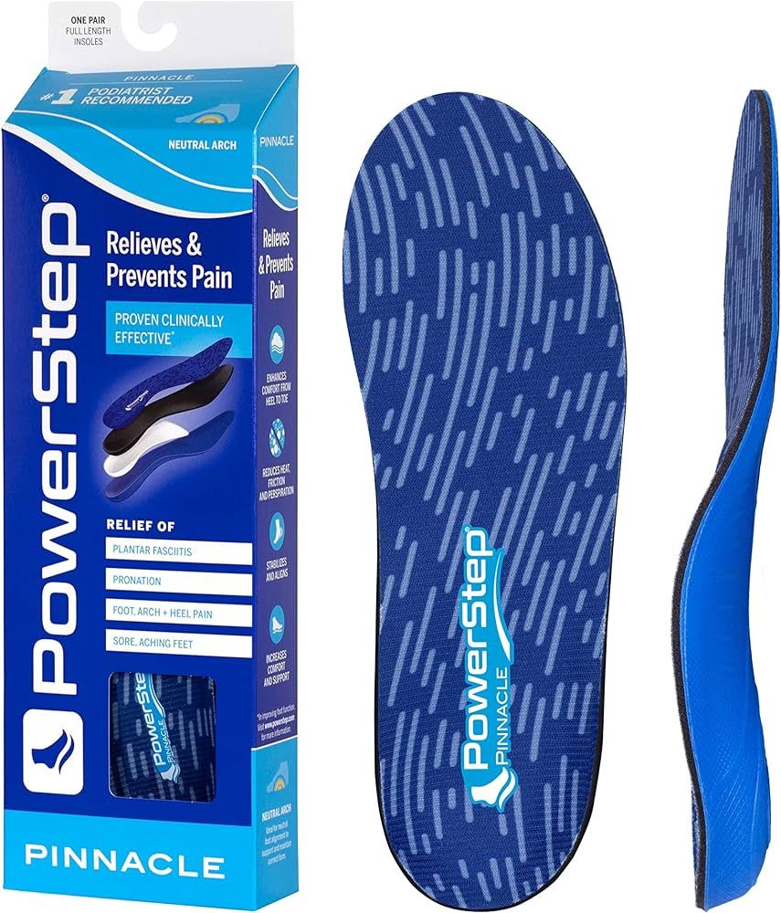 PowerStep Pinnacle Insoles - Orthotics for Plantar Fasciitis Relief - Full Length Orthotic Insole... | Amazon (US)