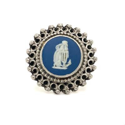 Vintage Sterling Signed English London 1976 Wedgwood Blue Jasperware Ring 7 1/4 | eBay | eBay US
