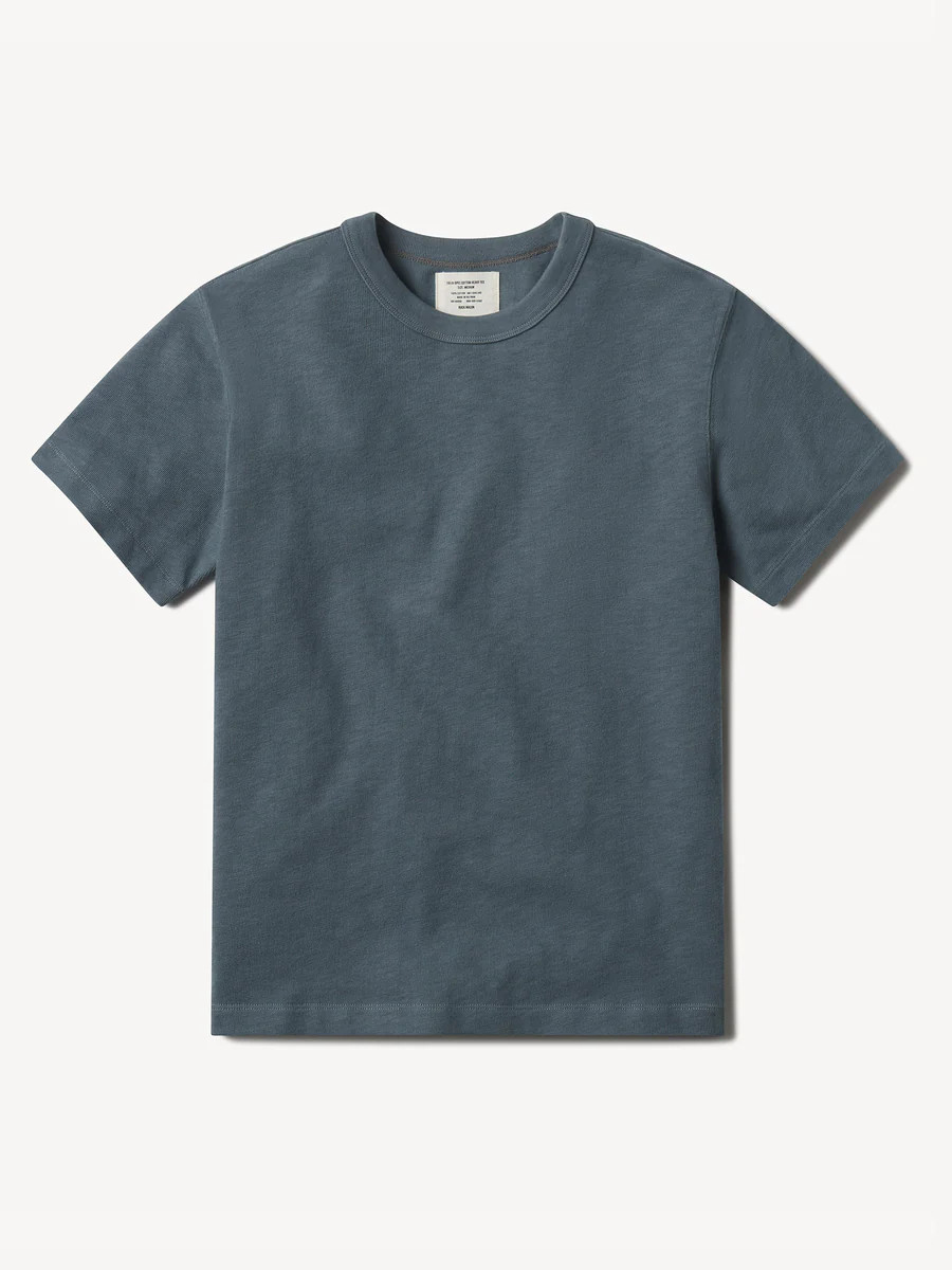 Weathered Blue Field-Spec Cotton Heavy Tee - Buck Mason- Modern American Classics | Buck Mason