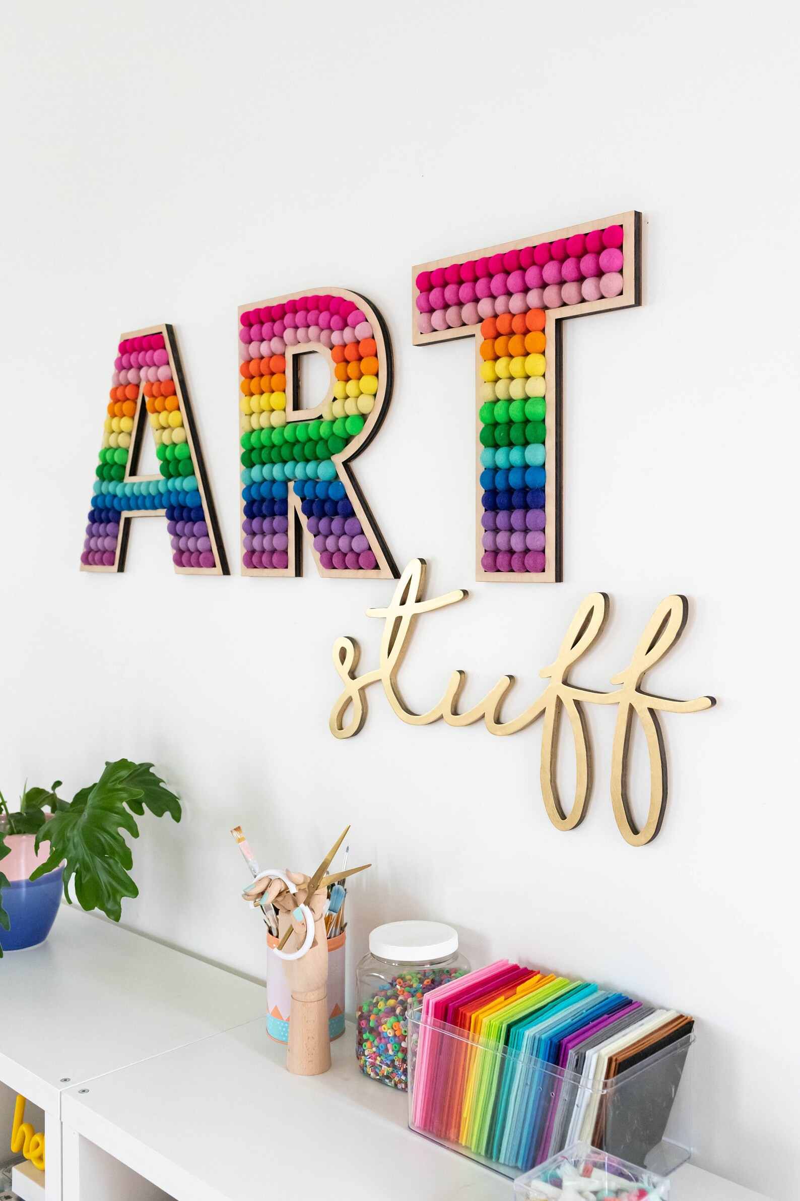 Rainbow Art Stuff Wall Decor Craft Room | Etsy | Etsy (US)