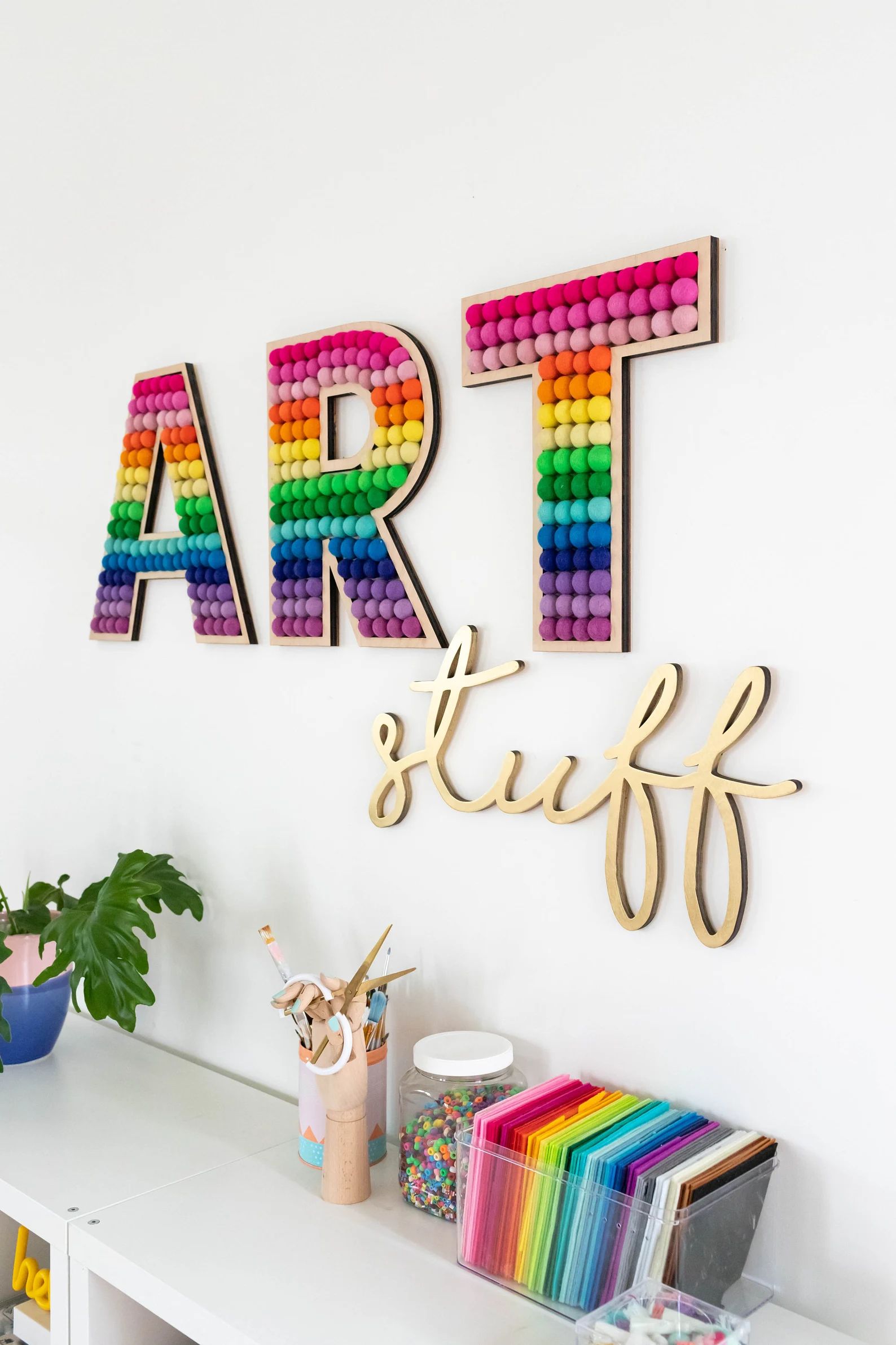 Rainbow Art Stuff Wall Decor Craft Room | Etsy | Etsy (US)