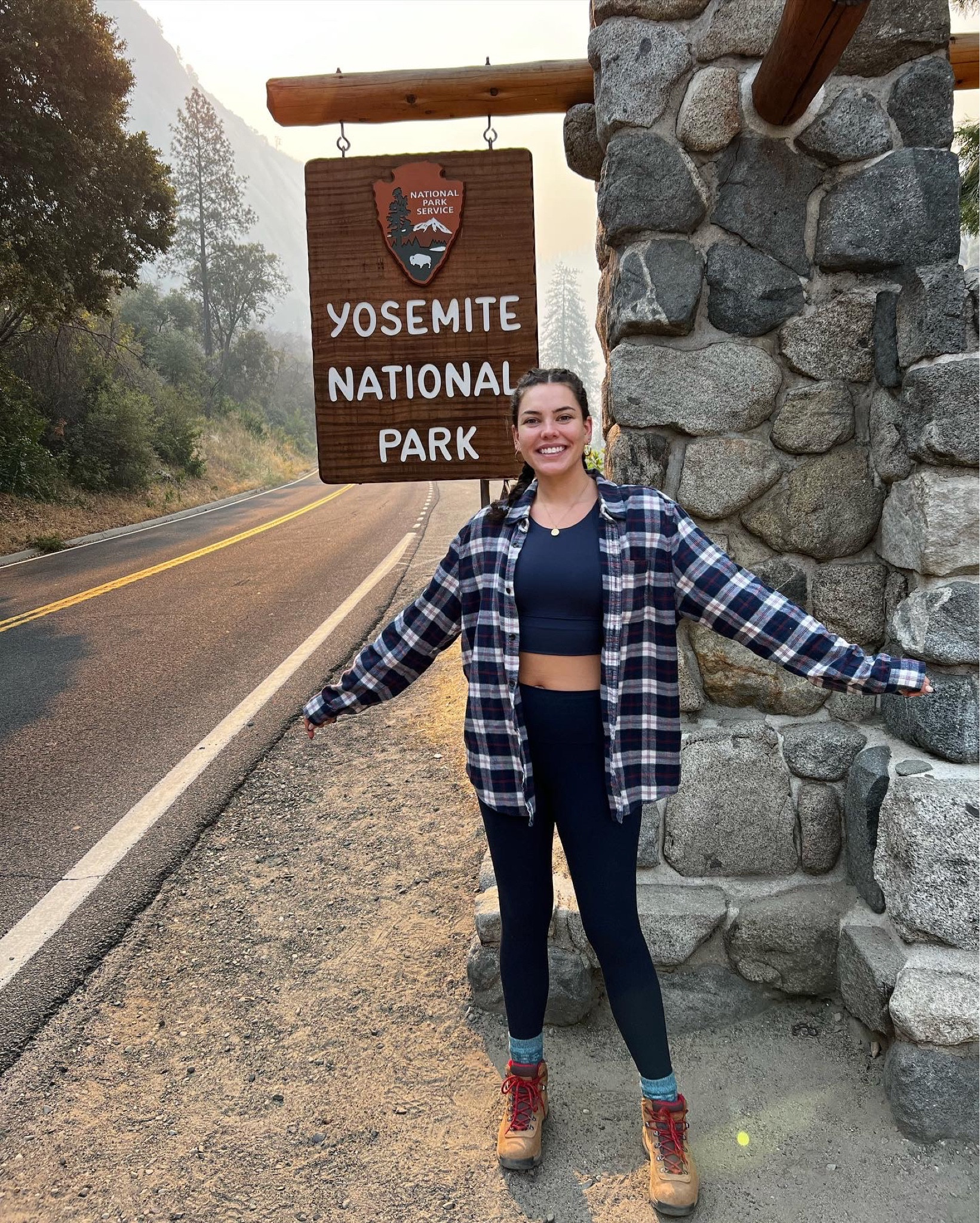 A flannel and matching set is a fail safe option while hiking! 