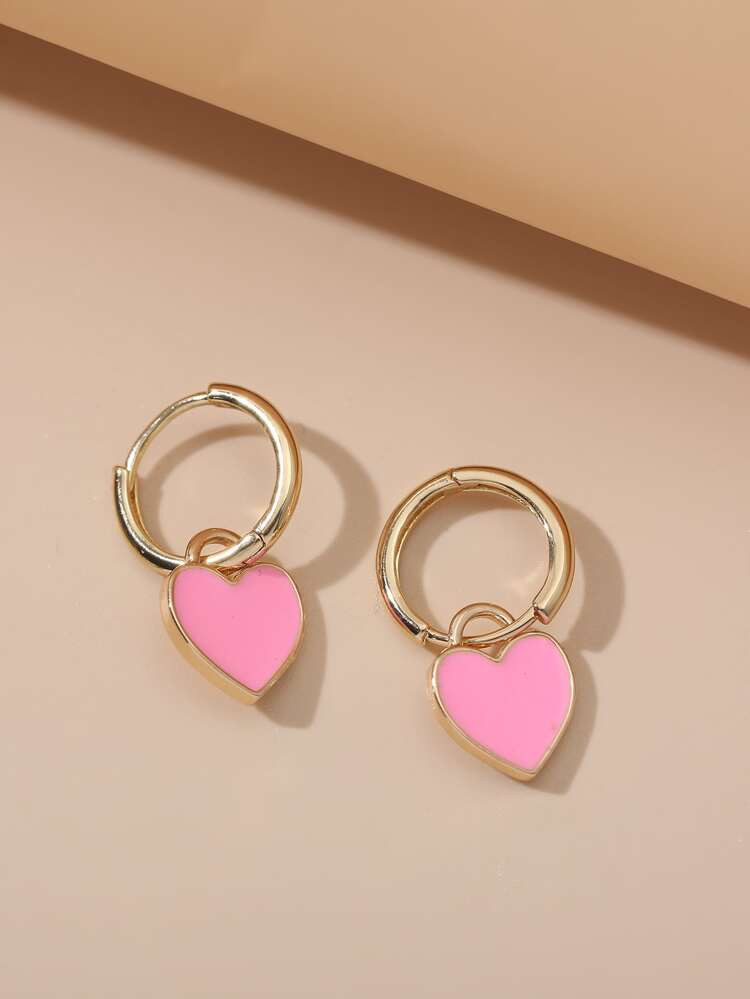 Heart Drop Earrings | SHEIN