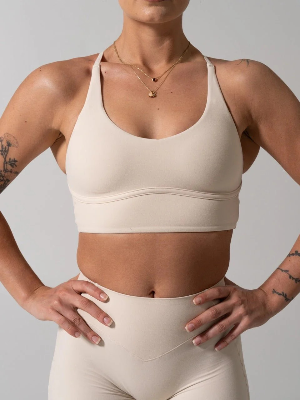 Poshknit Sports Bra - Rose Water | Buffbunny Collection