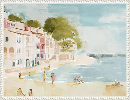 Amanti Art Framed Canvas Wall Art 18x24 A Beach Weekend In Cassis by Urban Road, Framed Wall Art ... | Amazon (US)