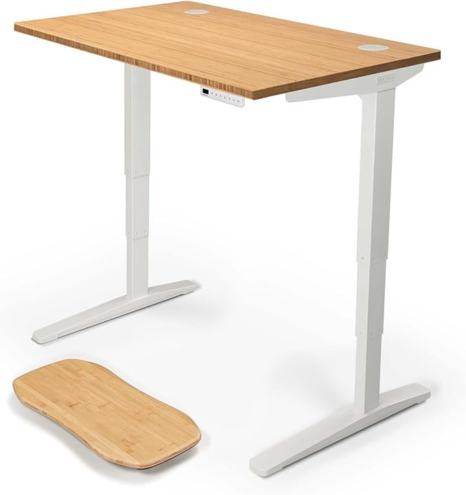 Uplift Desk Bamboo (48 x 30 inch) Standing Desk 2-Leg V2 Adjustable Stand Up C-Frame (White), Adv... | Amazon (US)